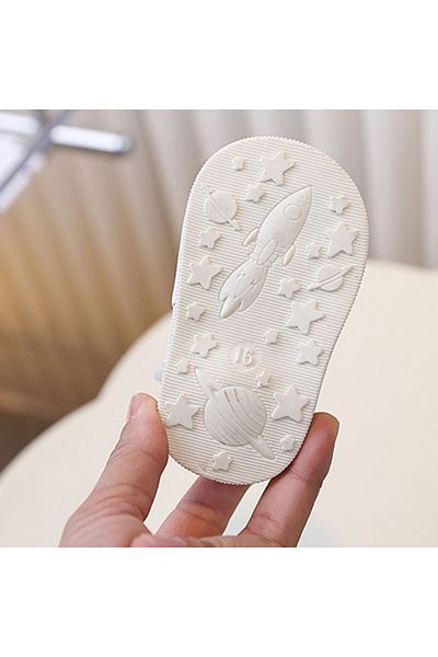 Superbaby Sandalute roz cu piuitoare si fundita lila in carouri