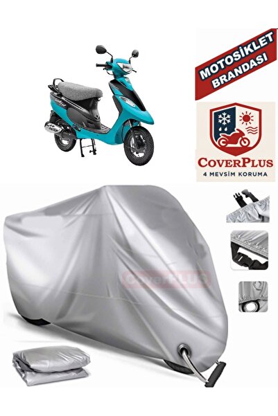 MotoEN Gray Lock Compatible Motor Tarpaulin Tvs Scooty Pep Plus Motorcycle Ta...