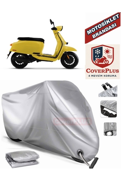 MotoEN Gray Lock Compatible Motor Tarpaulin Lambretta V50 Special Motorcycle ...