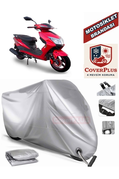 MotoEN Gray Lock Compatible Motor Tarpaulin Motolux Nirvana Pro Motorcycle Ta...