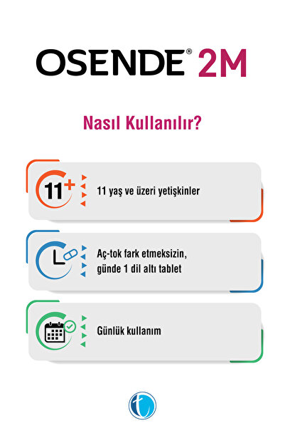 Osende 2M 30 Dilaltı Tablet Vitamin B12 (Metilkobalamin) Folik Asit (Metilfolat)
