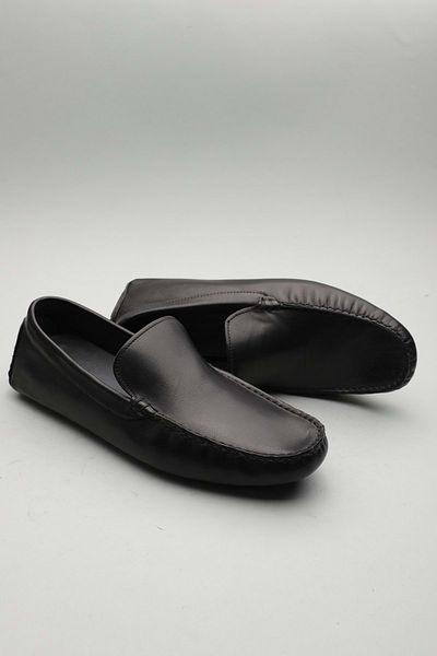 Gondol Loafer clasic pentru bărbați din piele naturală negru 41 ttx. 601158