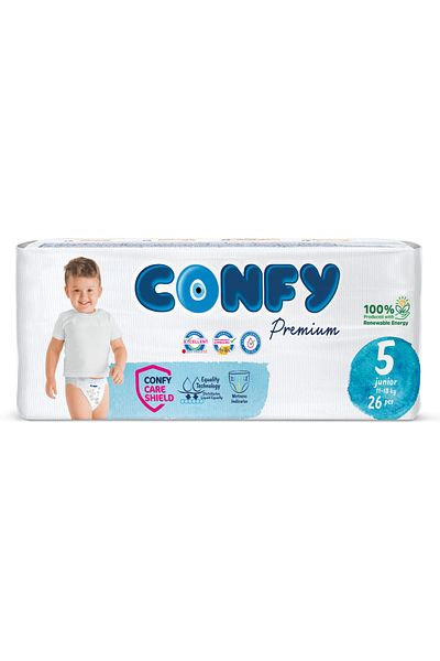 Confy Premium Baby Diapers Size 5, 78 pcs, 11–25 kg