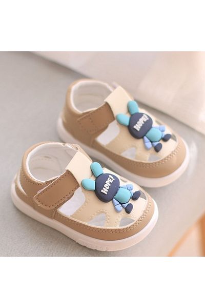 Superbaby Sandalute crem cu ivoire inchise in fata - Hope