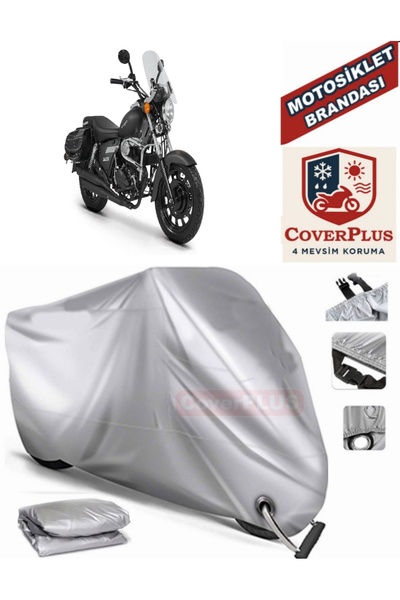 MotoEN Gray Lock Compatible Motor Tarpaulin Kuba Superlight 200 Motorcycle Ta...