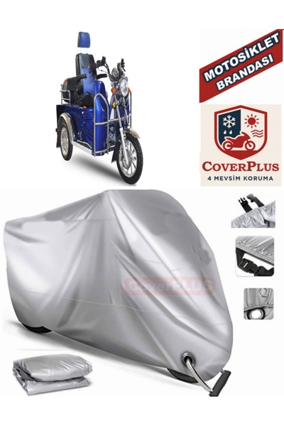 MotoEN Gray Lock Compatible Motor Tarpaulin Yuki Yk-25 Pony Motorcycle Tarpau...