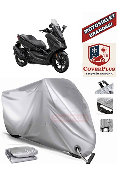 MotoEN Gri Kilit Uyumlu Motor Brandası Honda NSS250 (Forza 250) Motosiklet Branda Örtü Çadır (MotoEN)