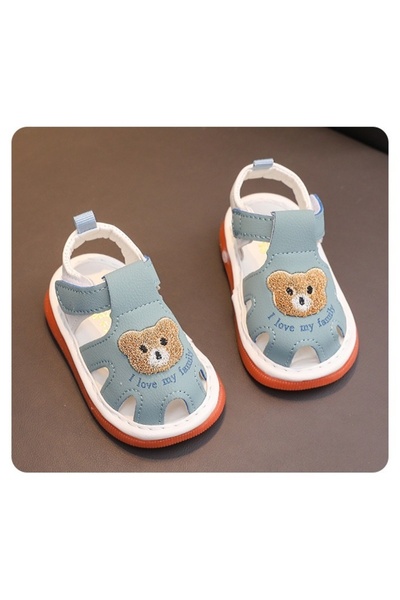 Pure Boutique Sandalute bleu cu piuitoare - Bear family