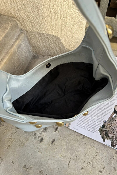 LEONAS Geantă de umăr elegantă cu cataramă ornamentată, albastru Oslo