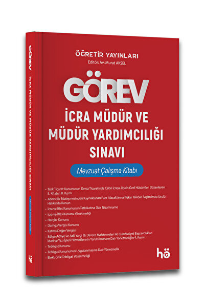 hukuk öğretir 2026 Icra Müdürlüğü Sınavı Mevzuat Çalışma Kitabı - Hukuk Kitab...