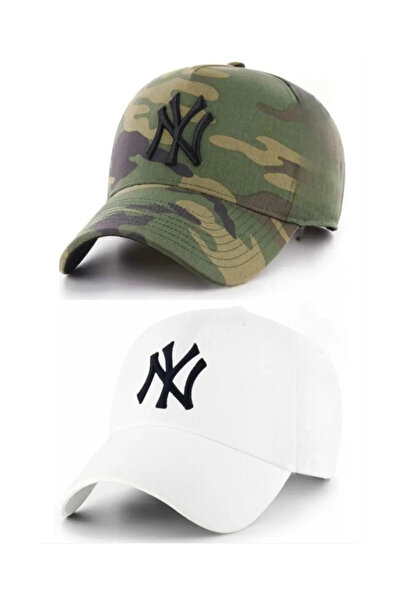 w white stars sports & wear Set unisex de 2 pălării reglabile cu velcro la spate