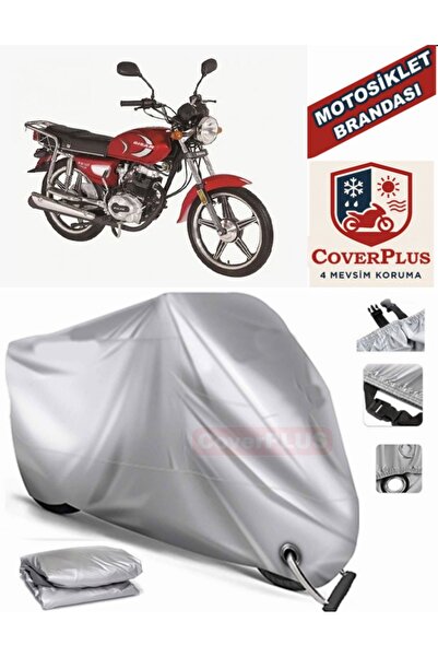 MotoEN Gray Lock Compatible Motor Tarpaulin Bisan Atlas 125 Motorcycle Tarpau...