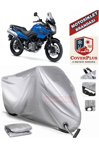 MotoEN Gray Lock Compatible Motor Tarpaulin Suzuki V-Strom Dl650 Motorcycle T...