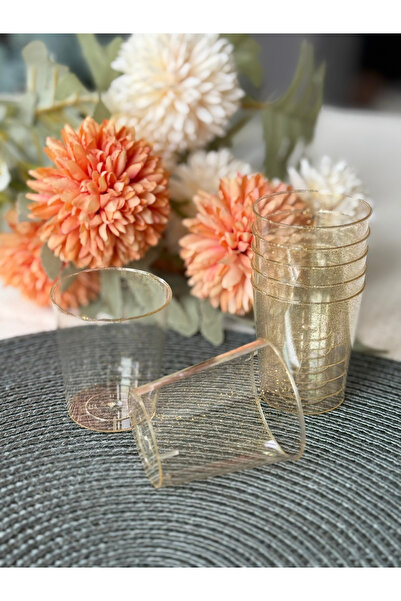 The Party Hub Parti Bardağı Altın Simli Shot Bardak Sert Plastik 30'lu 60ml