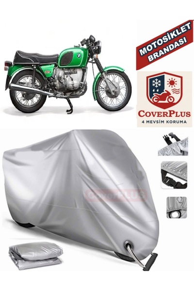 MotoEN Gray Lock Compatible Motor Tarpaulin Bmw R 60-6 Motorcycle Tarpaulin C...