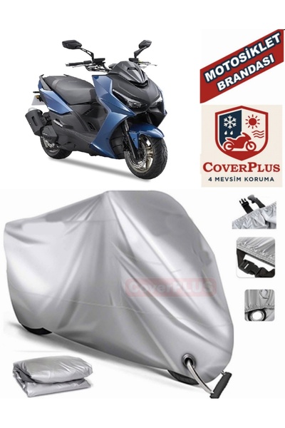 MotoEN Gray Lock Compatible Motor Tarpaulin Kymco Grand Dink 250 Motorcycle T...