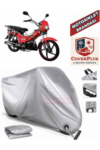 MotoEN Gray Lock Compatible Motor Tarpaulin King Motor Kr-100-A Motorcycle Ta...