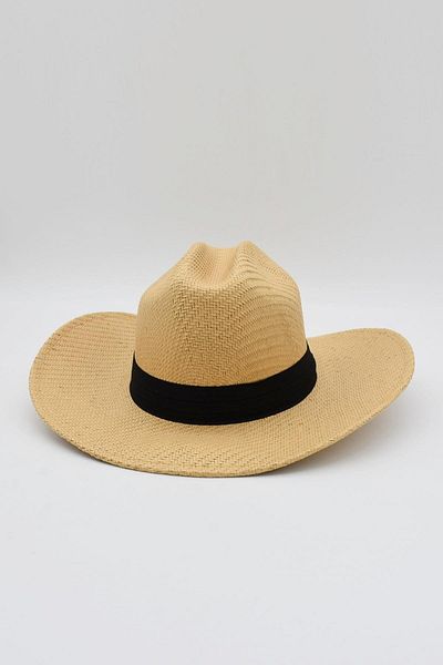 Külah Men's Sun Visor Hat Adjustable Wide Brim Straw Hat for Outdoor Activities - Camel