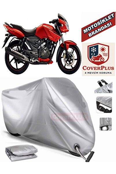 MotoEN Gray Lock Compatible Motor Tarpaulin Tvs Apache Rtr 150 Motorcycle Tar...