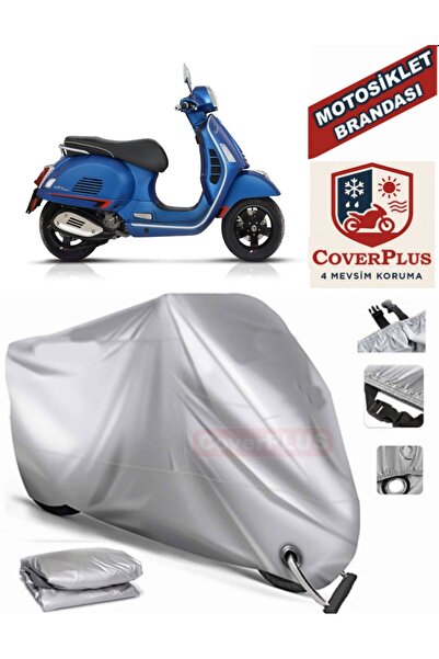 MotoEN Gray Lock Compatible Motor Tarpaulin Vespa Gts 125 Motorcycle Tarpauli...