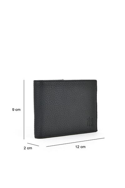 Ziya , Men's Genuine Leather Wallet 1519841 Zyf09 Black