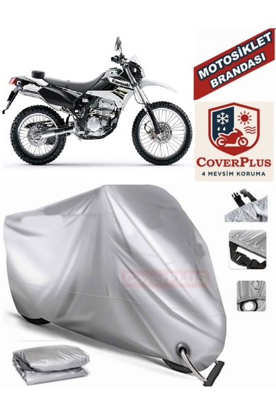 MotoEN قماش القنب المتوافق مع القفل الرمادي لدراجة نارية Kawasaki KLX 250 (Mo...