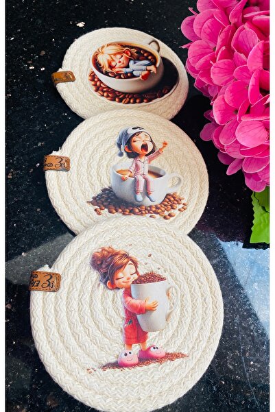 ELÇİÇEK HOME Σουβέρ, Παρουσίαση, Παρουσίαση Καφέ 3 Τεμάχια