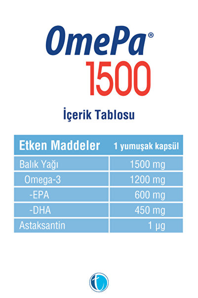 Omepa Balık Yağı 1500 mg 30 Kapsül