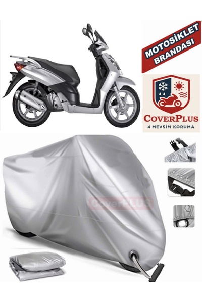 MotoEN Gray Lock Compatible Motor Tarpaulin Keeway Outlook 150 Motorcycle Tar...