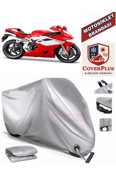 MotoEN Gray Lock Compatible Motor Tarpaulin Mv Agusta F4 Motorcycle Tarpaulin...