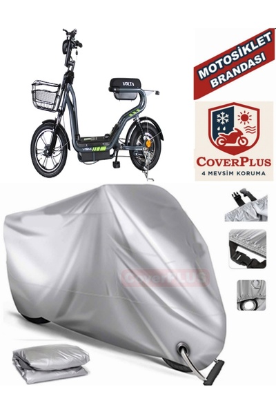 MotoEN Gray Lock Compatible Motor Tarpaulin Volta Vsm Motorcycle Tarpaulin Co...