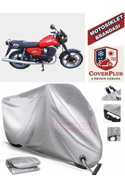 MotoEN Gray Lock Compatible Motor Tarpaulin Mz Etz 301 Motorcycle Tarpaulin C...