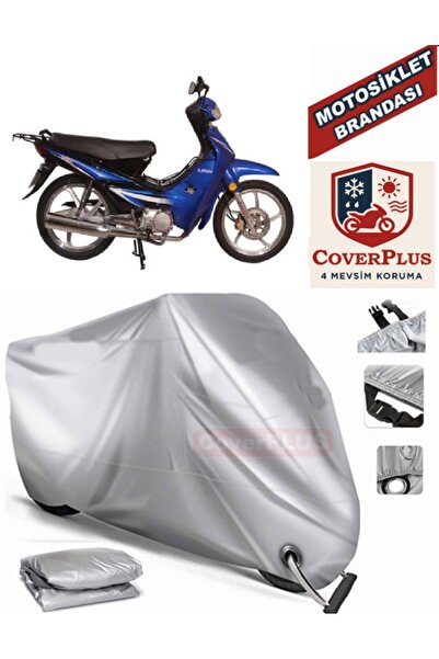 MotoEN Gray Lock Compatible Motor Tarpaulin Bisan Motocup 100 Motorcycle Tarp...