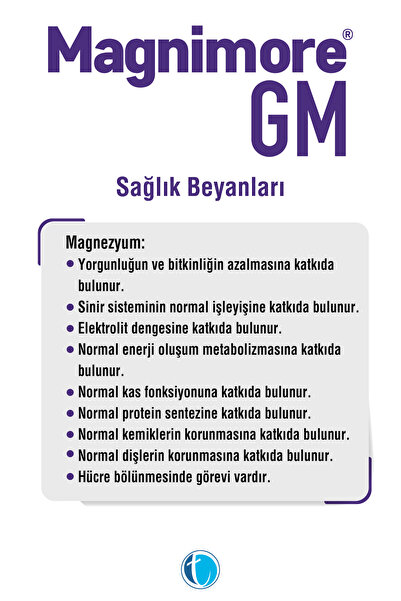 Tab İlaç Magnimore GM 60 Tablet - Magnezyum Glisinat Magnezyum Malat