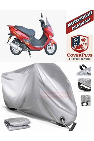 MotoEN Gray Lock Compatible Motor Tarpaulin Asia as 150 t 7B Motorcycle Tarpa...