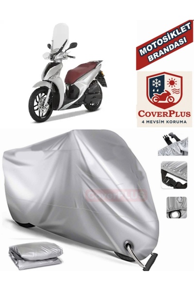 MotoEN Gray Lock Compatible Motor Tarpaulin Kymco People S 200 Motorcycle Tar...