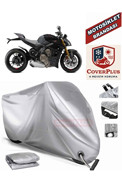 MotoEN Gray Lock Compatible Motor Tarpaulin Ducati Streetfighter V4 S Motorcy...