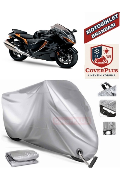 MotoEN Gray Lock Compatible Motor Tarpaulin for Suzuki Gsx-R 1300 Hayabusa Mo...