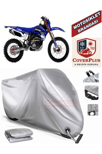 MotoEN قماش القنب المتوافق مع القفل الرمادي لدراجة Yamaha WR 450 F خيمة غطاء ...