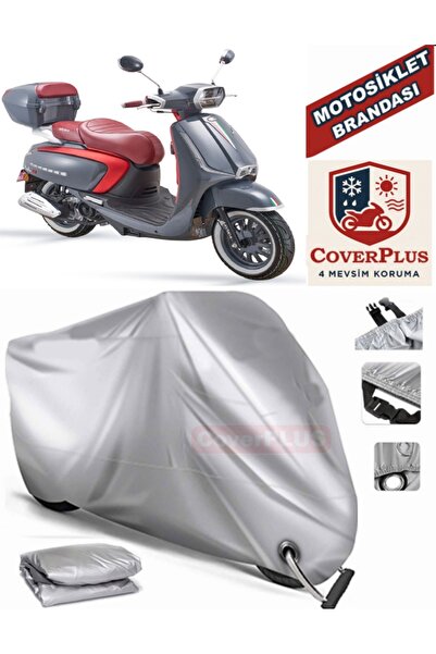 MotoEN Gray Lock Compatible Motor Tarpaulin Bisan Rival Motorcycle Tarpaulin ...