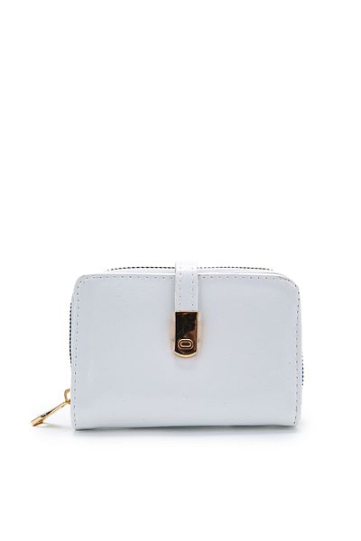 minebag Patent Leather Faux Leather Women's Wallet White Mn107