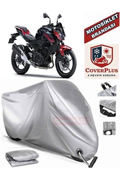 MotoEN Gray Lock Compatible Motor Tarpaulin Kawasaki Z 400 Motorcycle Tarpaul...