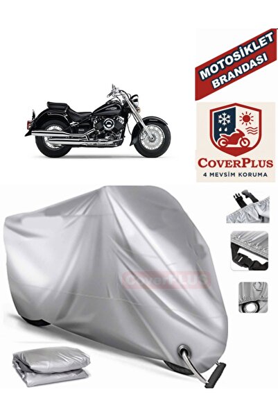 MotoEN Gray Lock Compatible Motor Tarpaulin Yamaha Xvs 650 a Motorcycle Tarpa...