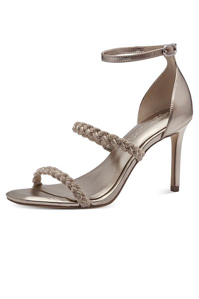 Tamaris Damen Komfort Sandalen 1-28035-42 Goldfarben 933 Altın Tekstil/Sentetik ve TOUCH-IT