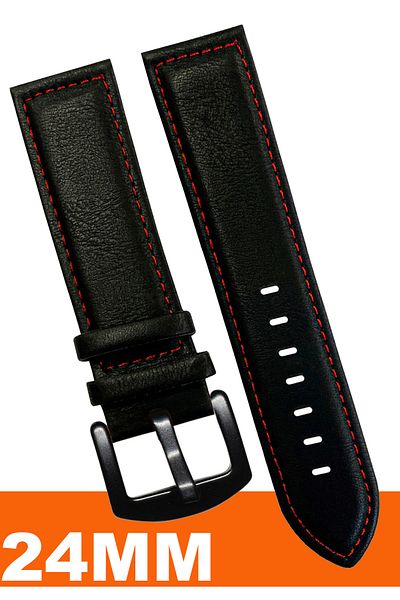 COBRA 24mm Fossil-Welder-Casio-Seiko-Omega-Armani Watch Compatible Leather Watch Band Strap Al11Sft24Mm