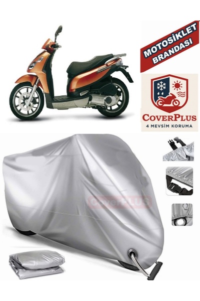 MotoEN قماش القنب المتوافق مع القفل الرمادي لبياجيو كارنابي 200 خيمة غطاء الق...