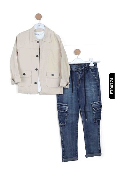 xo kids moda Boy's Top and Bottom Set 6-10 Years 13094