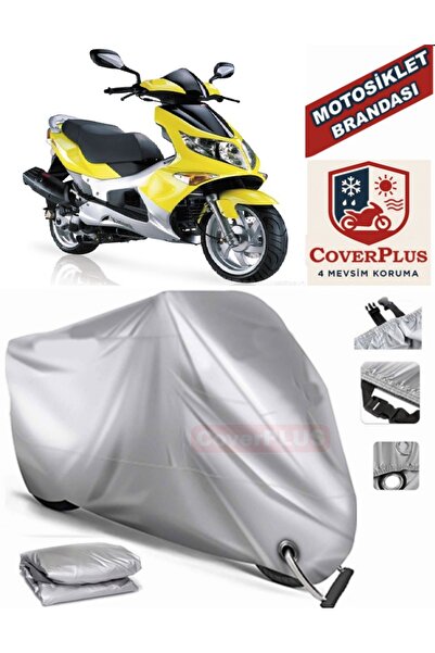 MotoEN Gray Lock Compatible Motor Tarpaulin Kanuni Bobcat 150 Motorcycle Tarp...