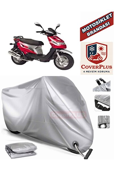MotoEN Gray Lock Compatible Motor Tarpaulin Kanuni Popcorn 90 Motorcycle Tarp...
