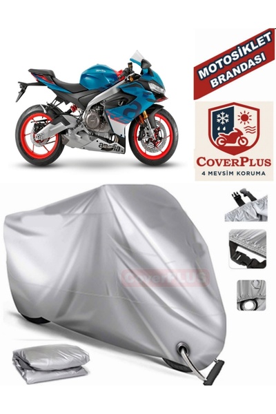 MotoEN Gray Lock Compatible Motor Tarpaulin Aprilia Rs 660 Motorcycle Tarpaul...
